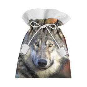 Подарочный 3D мешок с принтом Волк в Петрозаводске, 100% полиэстер | Размер: 29*39 см | волк | волки | волчата | волчонок | хищник