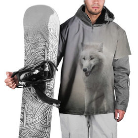 Накидка на куртку 3D с принтом Волк в Петрозаводске, 100% полиэстер |  | волки | хищник