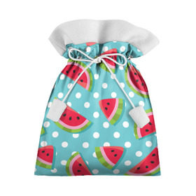 Подарочный 3D мешок с принтом Арбузный рай в Петрозаводске, 100% полиэстер | Размер: 29*39 см | berry | eat | fruit | pattern | sweet | watermelon | арбуз | еда | сладость | узор | фрукт | ягода
