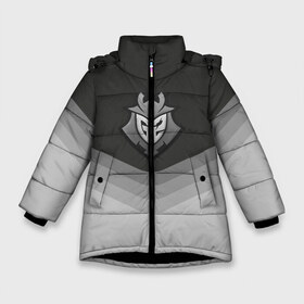 Зимняя куртка для девочек 3D с принтом G2 Esports Uniform в Петрозаводске, ткань верха — 100% полиэстер; подклад — 100% полиэстер, утеплитель — 100% полиэстер. | длина ниже бедра, удлиненная спинка, воротник стойка и отстегивающийся капюшон. Есть боковые карманы с листочкой на кнопках, утяжки по низу изделия и внутренний карман на молнии. 

Предусмотрены светоотражающий принт на спинке, радужный светоотражающий элемент на пуллере молнии и на резинке для утяжки. | counter strike | cs go | g2 esports | swat | terrorist | г2 еспорт | контр страйк | кс го | спецназ