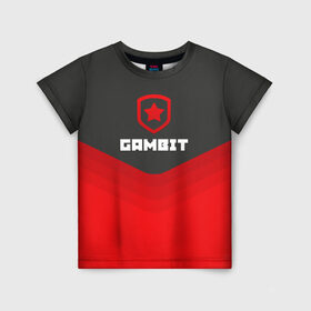 Детская футболка 3D с принтом Gambit Gaming Uniform в Петрозаводске, 100% гипоаллергенный полиэфир | прямой крой, круглый вырез горловины, длина до линии бедер, чуть спущенное плечо, ткань немного тянется | counter strike | cs go | gambit | swat | terrorist | гамбит | контр страйк | кс го | спецназ