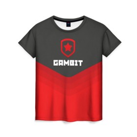 Женская футболка 3D с принтом Gambit Gaming Uniform в Петрозаводске, 100% полиэфир ( синтетическое хлопкоподобное полотно) | прямой крой, круглый вырез горловины, длина до линии бедер | counter strike | cs go | gambit | swat | terrorist | гамбит | контр страйк | кс го | спецназ