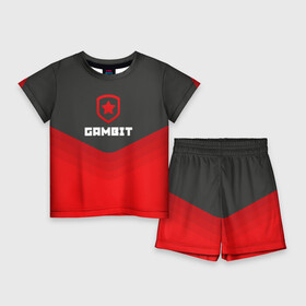 Детский костюм с шортами 3D с принтом Gambit Gaming Uniform в Петрозаводске,  |  | counter strike | cs go | gambit | swat | terrorist | гамбит | контр страйк | кс го | спецназ