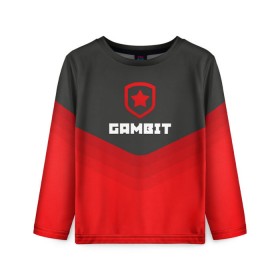 Детский лонгслив 3D с принтом Gambit Gaming Uniform в Петрозаводске, 100% полиэстер | длинные рукава, круглый вырез горловины, полуприлегающий силуэт
 | Тематика изображения на принте: counter strike | cs go | gambit | swat | terrorist | гамбит | контр страйк | кс го | спецназ