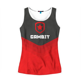 Женская майка 3D с принтом Gambit Gaming Uniform в Петрозаводске, 100% полиэстер | круглая горловина, прямой силуэт, длина до линии бедра | counter strike | cs go | gambit | swat | terrorist | гамбит | контр страйк | кс го | спецназ