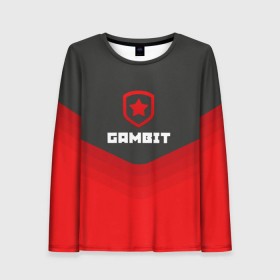 Женский лонгслив 3D с принтом Gambit Gaming Uniform в Петрозаводске, 100% полиэстер | длинные рукава, круглый вырез горловины, полуприлегающий силуэт | counter strike | cs go | gambit | swat | terrorist | гамбит | контр страйк | кс го | спецназ