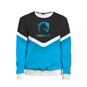 Детский свитшот 3D с принтом Team Liquid Uniform в Петрозаводске, 100% полиэстер | свободная посадка, прямой крой, мягкая тканевая резинка на рукавах и понизу свитшота | Тематика изображения на принте: dota | ggwp | glhf | team | team liquid | дота | игра | тим ликвид | униформа