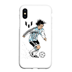 Чехол для iPhone XS Max матовый с принтом Messi в Петрозаводске, Силикон | Область печати: задняя сторона чехла, без боковых панелей | barselona | messi | аргентина | барселона | испания | месси | мяч | футбол