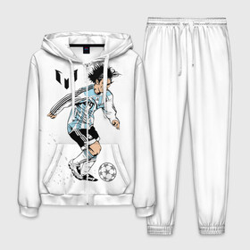 Мужской костюм 3D с принтом Messi в Петрозаводске, 100% полиэстер | Манжеты и пояс оформлены тканевой резинкой, двухслойный капюшон со шнурком для регулировки, карманы спереди | barselona | messi | аргентина | барселона | испания | месси | мяч | футбол