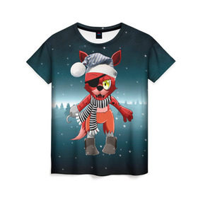 Женская футболка 3D с принтом Five Nights At Freddy`s в Петрозаводске, 100% полиэфир ( синтетическое хлопкоподобное полотно) | прямой крой, круглый вырез горловины, длина до линии бедер | fnaf | freddy | бонни | медведь | мишка | фнаф | фокси | фредди