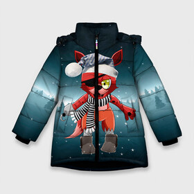 Зимняя куртка для девочек 3D с принтом Five Nights At Freddys в Петрозаводске, ткань верха — 100% полиэстер; подклад — 100% полиэстер, утеплитель — 100% полиэстер. | длина ниже бедра, удлиненная спинка, воротник стойка и отстегивающийся капюшон. Есть боковые карманы с листочкой на кнопках, утяжки по низу изделия и внутренний карман на молнии. 

Предусмотрены светоотражающий принт на спинке, радужный светоотражающий элемент на пуллере молнии и на резинке для утяжки. | fnaf | freddy | бонни | медведь | мишка | фнаф | фокси | фредди