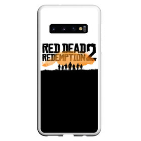 Чехол для Samsung Galaxy S10 с принтом Red Dead Redemption 2 в Петрозаводске, Силикон | Область печати: задняя сторона чехла, без боковых панелей | rdr | rdr2 | red dead redemption 2 | rockstar | дикий запад | ковбои