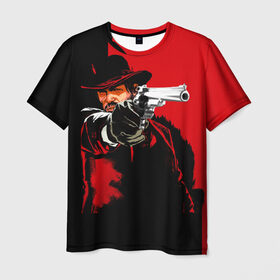 Мужская футболка 3D с принтом Стрелок в Петрозаводске, 100% полиэфир | прямой крой, круглый вырез горловины, длина до линии бедер | выстрел | ковбой | оружие | пистолет | револьвер | силовые структуры | стрелять