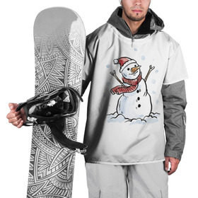 Накидка на куртку 3D с принтом Снеговик в Петрозаводске, 100% полиэстер |  | happy new year | new year | santa claus | дед мороз | дедушка мороз | новый год | санта клаус | снеговик
