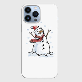 Чехол для iPhone 13 Pro Max с принтом Снеговик в Петрозаводске,  |  | happy new year | new year | santa claus | дед мороз | дедушка мороз | новый год | санта клаус | снеговик