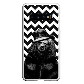 Чехол для Samsung Galaxy S10 с принтом Mr Bear в Петрозаводске, Силикон | Область печати: задняя сторона чехла, без боковых панелей | bear | beast | mister | roar | swag | зверь | медведь | мистер | свэг