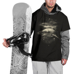 Накидка на куртку 3D с принтом Cosmic Shark в Петрозаводске, 100% полиэстер |  | space | галактика | космос | рыба