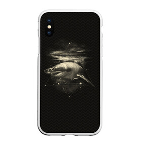 Чехол для iPhone XS Max матовый с принтом Cosmic Shark в Петрозаводске, Силикон | Область печати: задняя сторона чехла, без боковых панелей | space | галактика | космос | рыба