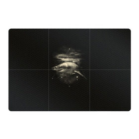 Магнитный плакат 3Х2 с принтом Cosmic Shark в Петрозаводске, Полимерный материал с магнитным слоем | 6 деталей размером 9*9 см | space | галактика | космос | рыба