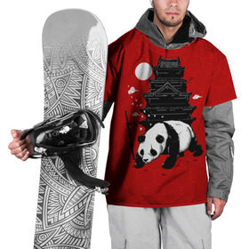 Накидка на куртку 3D с принтом Panda Warrior в Петрозаводске, 100% полиэстер |  | Тематика изображения на принте: japan | panda | панда