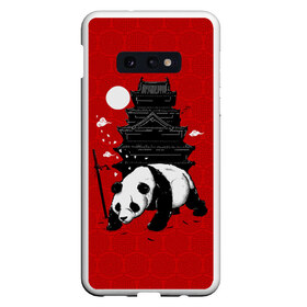 Чехол для Samsung S10E с принтом Panda Warrior в Петрозаводске, Силикон | Область печати: задняя сторона чехла, без боковых панелей | Тематика изображения на принте: japan | panda | панда