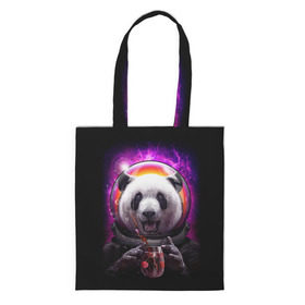 Сумка 3D повседневная с принтом Panda Cosmonaut в Петрозаводске, 100% полиэстер | Плотность: 200 г/м2; Размер: 34×35 см; Высота лямок: 30 см | bear | galaxy | panda | space | star | астронавт | галактика | звезда | космонавт | космос | медведь | панда
