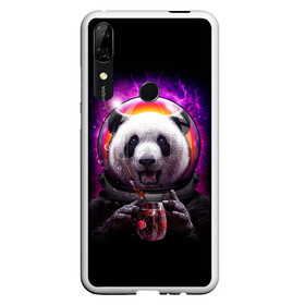 Чехол для Honor P Smart Z с принтом Panda Cosmonaut в Петрозаводске, Силикон | Область печати: задняя сторона чехла, без боковых панелей | bear | galaxy | panda | space | star | астронавт | галактика | звезда | космонавт | космос | медведь | панда