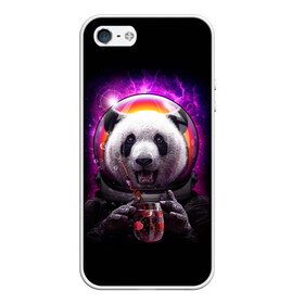 Чехол для iPhone 5/5S матовый с принтом Panda Cosmonaut в Петрозаводске, Силикон | Область печати: задняя сторона чехла, без боковых панелей | bear | galaxy | panda | space | star | астронавт | галактика | звезда | космонавт | космос | медведь | панда