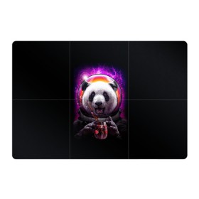 Магнитный плакат 3Х2 с принтом Panda Cosmonaut в Петрозаводске, Полимерный материал с магнитным слоем | 6 деталей размером 9*9 см | bear | galaxy | panda | space | star | астронавт | галактика | звезда | космонавт | космос | медведь | панда