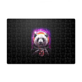 Пазл магнитный 126 элементов с принтом Panda Cosmonaut в Петрозаводске, полимерный материал с магнитным слоем | 126 деталей, размер изделия —  180*270 мм | bear | galaxy | panda | space | star | астронавт | галактика | звезда | космонавт | космос | медведь | панда