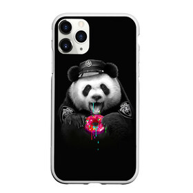 Чехол для iPhone 11 Pro матовый с принтом Donut Panda в Петрозаводске, Силикон |  | bear | donut | panda | police | коп | медведь | панда | пончик