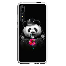 Чехол для Honor P Smart Z с принтом Donut Panda в Петрозаводске, Силикон | Область печати: задняя сторона чехла, без боковых панелей | Тематика изображения на принте: bear | donut | panda | police | коп | медведь | панда | пончик