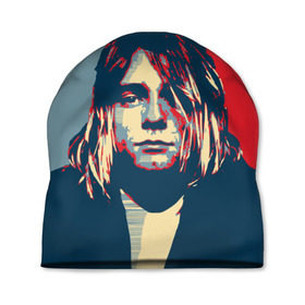 Шапка 3D с принтом Kurt Cobain в Петрозаводске, 100% полиэстер | универсальный размер, печать по всей поверхности изделия | curt | hope | kobain | nirvana | кобейн | курт | нирвана