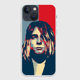 Чехол для iPhone 13 mini с принтом Kurt Cobain в Петрозаводске,  |  | curt | hope | kobain | nirvana | кобейн | курт | нирвана