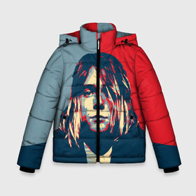 Зимняя куртка для мальчиков 3D с принтом Kurt Cobain в Петрозаводске, ткань верха — 100% полиэстер; подклад — 100% полиэстер, утеплитель — 100% полиэстер | длина ниже бедра, удлиненная спинка, воротник стойка и отстегивающийся капюшон. Есть боковые карманы с листочкой на кнопках, утяжки по низу изделия и внутренний карман на молнии. 

Предусмотрены светоотражающий принт на спинке, радужный светоотражающий элемент на пуллере молнии и на резинке для утяжки | curt | hope | kobain | nirvana | кобейн | курт | нирвана