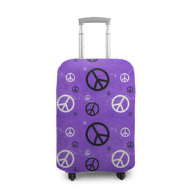 Чехол для чемодана 3D с принтом Peace в Петрозаводске, 86% полиэфир, 14% спандекс | двустороннее нанесение принта, прорези для ручек и колес | abstract | hippie | hipster | swag | tie dye | абстракция | свэг | текстура | хиппи | хипстер