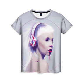 Женская футболка 3D с принтом Eyes в Петрозаводске, 100% полиэфир ( синтетическое хлопкоподобное полотно) | прямой крой, круглый вырез горловины, длина до линии бедер | die antwoord
