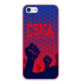 Чехол для iPhone 5/5S матовый с принтом CSKA Msk в Петрозаводске, Силикон | Область печати: задняя сторона чехла, без боковых панелей | moscow | москва | цска