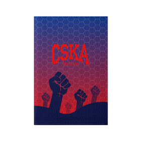 Обложка для паспорта матовая кожа с принтом CSKA Msk в Петрозаводске, натуральная матовая кожа | размер 19,3 х 13,7 см; прозрачные пластиковые крепления | Тематика изображения на принте: moscow | москва | цска