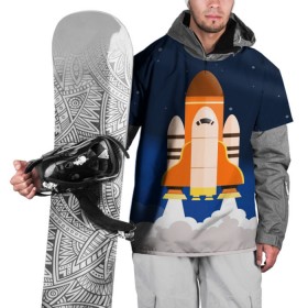 Накидка на куртку 3D с принтом Космический корабль в Петрозаводске, 100% полиэстер |  | вселенная | галактика | звёзды | космический полёт | космос | созвездие