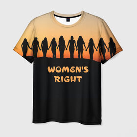 Мужская футболка 3D с принтом Женщины правы в Петрозаводске, 100% полиэфир | прямой крой, круглый вырез горловины, длина до линии бедер | восход | девушка | женщина | закат | лучшие | пафосные | прикольные надписи | самые | силуэт