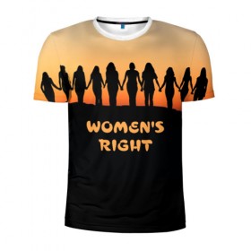Мужская футболка 3D спортивная с принтом Женщины правы в Петрозаводске, 100% полиэстер с улучшенными характеристиками | приталенный силуэт, круглая горловина, широкие плечи, сужается к линии бедра | восход | девушка | женщина | закат | лучшие | пафосные | прикольные надписи | самые | силуэт
