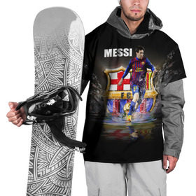 Накидка на куртку 3D с принтом Месси в Петрозаводске, 100% полиэстер |  | barselona | messi | аргентина | барселона | испания | месси | футбол