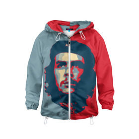 Детская ветровка 3D с принтом Che Guevara в Петрозаводске, 100% полиэстер | подол и капюшон оформлены резинкой с фиксаторами, по бокам два кармана без застежек, один потайной карман на груди | Тематика изображения на принте: че гевара