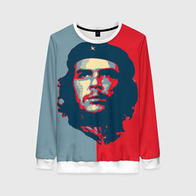 Женский свитшот 3D с принтом Che Guevara в Петрозаводске, 100% полиэстер с мягким внутренним слоем | круглый вырез горловины, мягкая резинка на манжетах и поясе, свободная посадка по фигуре | че гевара