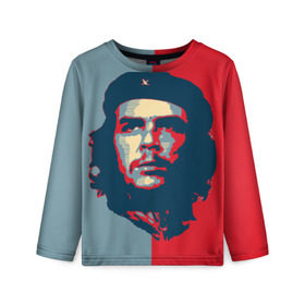 Детский лонгслив 3D с принтом Che Guevara в Петрозаводске, 100% полиэстер | длинные рукава, круглый вырез горловины, полуприлегающий силуэт
 | че гевара