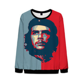 Мужской свитшот 3D с принтом Che Guevara в Петрозаводске, 100% полиэстер с мягким внутренним слоем | круглый вырез горловины, мягкая резинка на манжетах и поясе, свободная посадка по фигуре | Тематика изображения на принте: че гевара