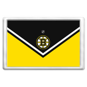 Магнит 45*70 с принтом Boston Bruins в Петрозаводске, Пластик | Размер: 78*52 мм; Размер печати: 70*45 | america | canada | hockey | nhl | usa | америка | бостон | брюинз | канада | лед | нхл | сша | хоккей