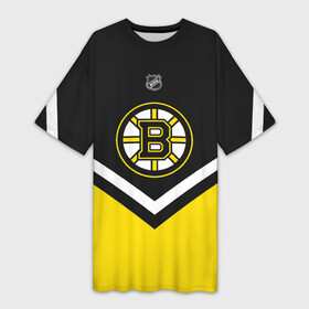 Платье-футболка 3D с принтом Boston Bruins в Петрозаводске,  |  | america | canada | hockey | nhl | usa | америка | бостон | брюинз | канада | лед | нхл | сша | хоккей