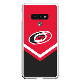 Чехол для Samsung S10E с принтом Carolina Hurricanes в Петрозаводске, Силикон | Область печати: задняя сторона чехла, без боковых панелей | america | canada | hockey | nhl | usa | америка | канада | каролина | лед | нхл | сша | харрикейнз | хоккей